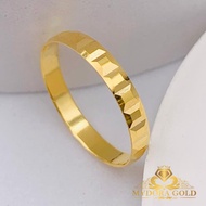 MydoraGold Cincin Emas Fesyen Series | Cincin Belah Rotan Pyramid [916 Gold] Gold Ring Jewellery Fashion Ring