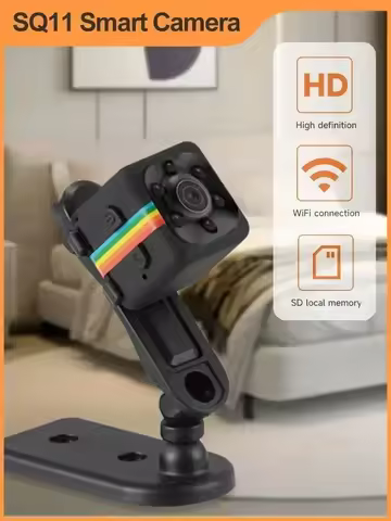 SQ11 1080P HD Mini Camera Smart Webcam with IR Night Vision SD Card Direct Recording Surveillance IP