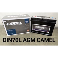 [Installation Available] DIN70L DIN70 LN3 | Camel AGM Car Battery Bateri Kereta | Mercedes Audi Pors