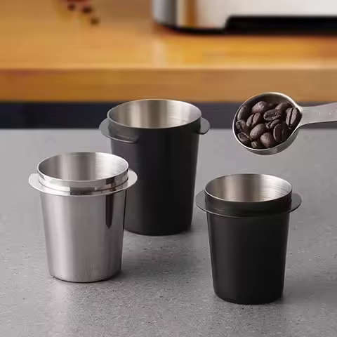 51/53/58mm Coffee Dosing Cup Stainless Steel Receiving Powder Cup For Espresso Machine Portafilter G
