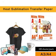 A3 A4 100sheetsset Inkjet Printing Sublimation Heat Transfer Photo Paper Thermal Transfer Photo Pape