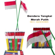 MERAH Priwitan flag, whistle flag, whistle flag, red and white stem flag, whistle stick flag, PREMIU