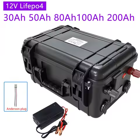 Lifepo4 Battery 12V30Ah 200Ah Rechargeable Batteries 4S1P Battery Pack with BMS Outdoor For RV Boat 