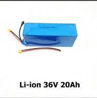 แบตเตอรี่ลิเธียมไอออน Li-lon 36V 20Ah (42V )พร้อมที่ชาร์จ สำหรับรถจักรยานไฟฟ้าขนาดมอเตอร์ 36V