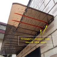 Awning Invisible Canopy 50*100cm Eaves Balcony Patio Cover Rain Strong Support