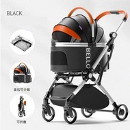 ONE - BB車,寵物手推車（黑色）【可分離-可折疊】
