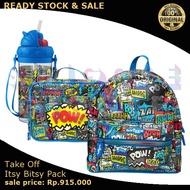 (Ori) Smiggle Take Off Itsy Bitsy Pack (backpack + bottle + lunchbox)