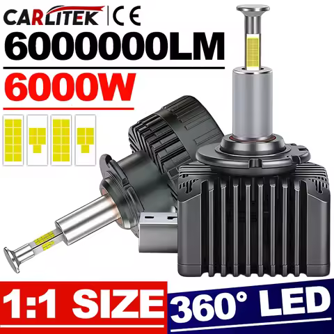 6000W LED D2S D4S D3S D1S Headlights 3D 360 LED Turbo Lights D5S D8S D2R D4R Lights D5S D8S D2R Xeno