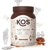 KOS Organic Plant Protein Powder 2.6lb Chocolate - Vegan High Protein Dairy Free Low Calorie