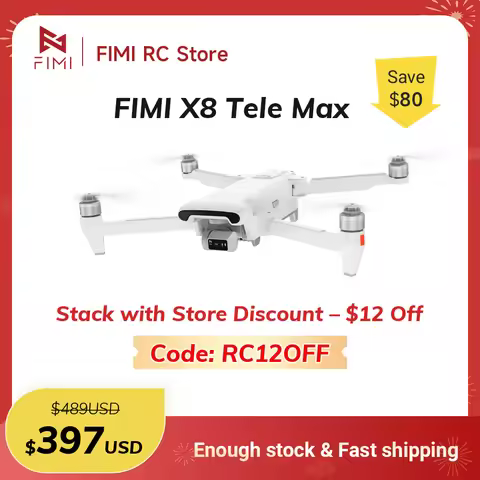 FIMI X8 Tele Max camera new drone 4K 60fps 5.0 Roklink 20km range 3-axis Gimbal GPS AI Super Night V