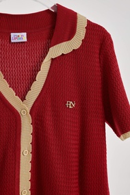PlainandPlane Sunshine Knitted Polo เสื้อโปโลไหมพรมคอวี