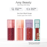 (Dl01 - DL14) Black rouge Double Layer Over Velvet Lipstick