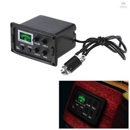 [jnfm] Acoustic Guitar 3-Band EQ Equalizer Tone and Volume Amplifier Preamp Piezo Pickup with Tuner 