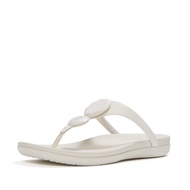 FitFlop SOLAY Glossy-Disc Toe-Post Sandals - Cream (A5W-477)