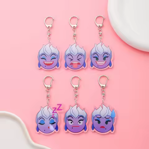 The Little Mermaid Ursula Anime Acrylic keychain accessaries Schoolbag Cartoon Bag Pendant cute char