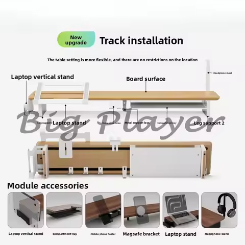 New Z3 Pro Oak Wood Stand Riser Modular Computer Desk Organizer Ergonomic Computer Tables Modern Hom
