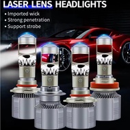 2PCS Car Laser LED Headlight 80W 32000LM Super Bright H4 H7 H11 LED Light Canbus Turbo Mini Projecto