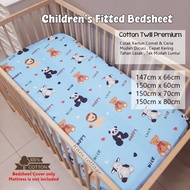 Cadar Katil Kanak-kanak /Cadar Baby Bed / Children's Fitted Bedsheet / Cotton Twill size 150cm