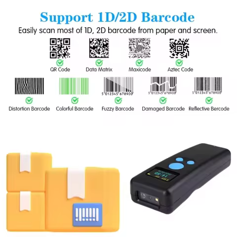 Super Speed Handheld Mini for Bluetooth 2D Barcode QR Code Scanner High Quality Retail USB Interface