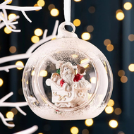 愛爾蘭Galway 聖誕老人雪橇鏤空玻璃吊球／吊飾／掛飾／裝飾