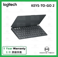 Logitech - Keys-To-Go 2 超薄 便攜式 鍵盤 - 黑色