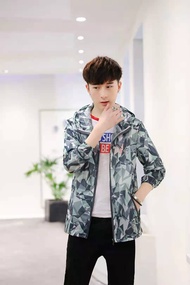 Jaket olahraga pria wanita Jaket Parasut abstrak Jaket Anti Uv Jaket Gradasi Jaket Motif Abstrak
