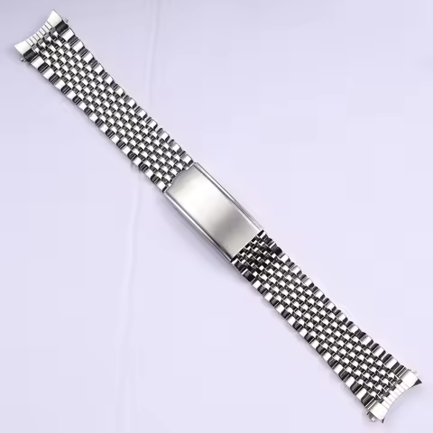 18/19/20mm Curved End Solid Stainless Steel Watch Band for Omega Seamaster De Ville Vintage Strap Re