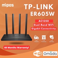 TP-Link ER605W Omada AC1350 Gigabit WiFi VPN Router for POS System,Retail,Small Sized Merchants