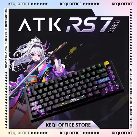 ATK RS7 Pro Mechanical Keyboard Magnetic Switch Wired Rgb Aluminium Alloy 8k Return Rate Rt Adjustab