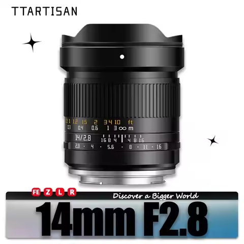 TTARTISAN 14mm F2.8 ASPH. Full Frame Ultra Wide Angle Camera Lens for Starry Photography with Sony E