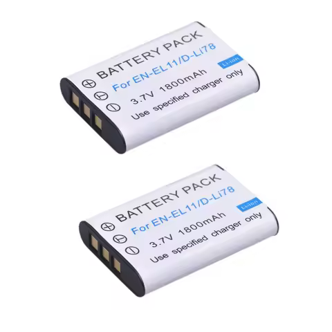 1800mAh EN-EL11 D-Li78 NP-BY1 Li-60B Battery for Nikon Coolpix S560 s550, for Pentax Optio L50 M50 M