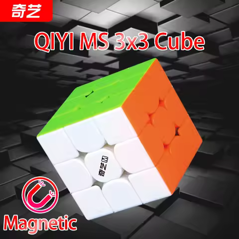 QiYi MoFangGe Qiyi MS Series 3x3x3 Magnetic Magic Cube Professional Cube Puzzle Stickerless Magnets 