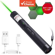 USB Rechargeable Green Laser Pointers 532nm 10000m High Power Laser 303 Laser Flashlight