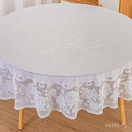 Disposable Tablecloth Hotel Plastic Round Tablecloth European Tablecloth Flower Household Hotel Roun