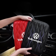 Car Armrest Pad Universal Leather Auto Center Console Box Cover Mat Automobiles Waterproof Armrest Protector Cushion For Volkswagen Golf MK6 MK7 Polo Jetta Beetle Passat Scirocco T