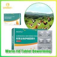 6Pcs Dewormer Tablets Anti Flea and Tick for Dogs Puppy Ada Ivermectin Deworming Tablet