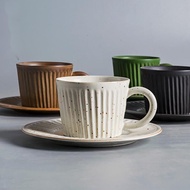 Diskon Retro Ceramic Coffee Cup And Saucer Set 150Ml Japanese Verti