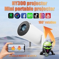 HY300PRO Mini Projector with WiFi and Bluetooth Support 4K Portable Projector Automatic Keystone Cor
