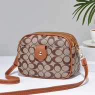 handbag women elegant nunu Fesyen mencetak tiga beg messenger ibu pertengahan umur
