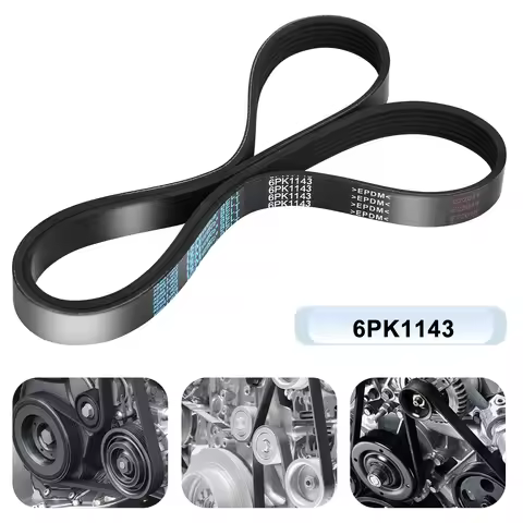 6PK1145 6PK1143 Generator Belt 6 Rib Multi V Drive Belts Ribbed V Belt For INFINITI G25 FX35 M35 MER