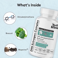 Youth & Tonic DIM Estrogen Complex – Menyokong metabolisme estrogen, formula berasaskan tumbuhan buk