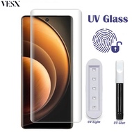 UV Liquid Glue Full Tempered Glass Screen Protector Film For VIVO X100 Ultra X100s X90 X80 X70 X60 P