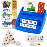 Coogam Matching Letter Game, Alphabet Spelling Reading Flash Cards, Math Number Words Puzzle Montess
