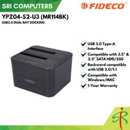 [1-YEAR WARRANTY] FIDECO YPZ04-S2-U3 (MR114BK) USB3.0 DUAL BAY DOCKING