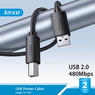 Jasoz USB Printer Cable USB Type B Male to A Male USB 2.0 Cable for Canon Epson HP Label Printer DAC 1M 1.5M 2M 3M 5M