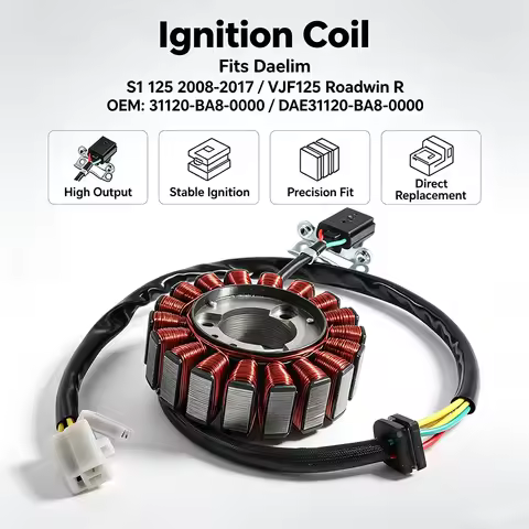 Motorcycle Alternator Stator Coil For Daelim S1 125 2008-2017 VJF125 (Roadwin R) OEM:31120-BA8-0000 
