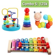 Combo of Intellectual Wooden Toys for Children 3-7 Years Old