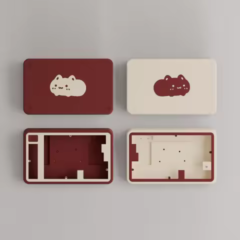 Cute Cat Split Mechanical Keyboard Aluminum Kit Wireless RGB Gasket Hot-Swap Custom Ergonomic Office