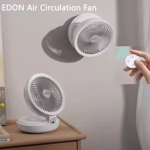 Edon E808/E808Y Wireless Suspended Air Circulation Fan Rechargeable Folding Electric Fan Wall-mounte