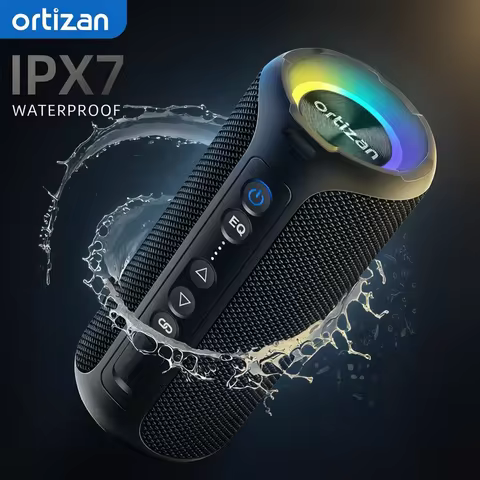 Ortizan Bluetooth Speakers 40W Enhanced Bass Portable Outdoor Wireless Speaker 30Hrs IP7 Waterproof 